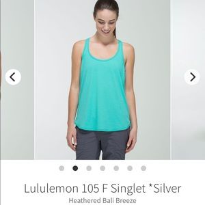 Sz 8 Lululemon 105 Singlet Bali Breeze